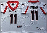 Youth Georgia Bulldogs 11 Jake Fromm White Nike College Football Jersey,baseball caps,new era cap wholesale,wholesale hats